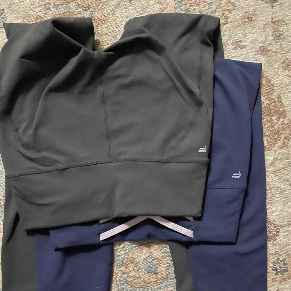 Grey and Purple Fabletics Legging Bundle